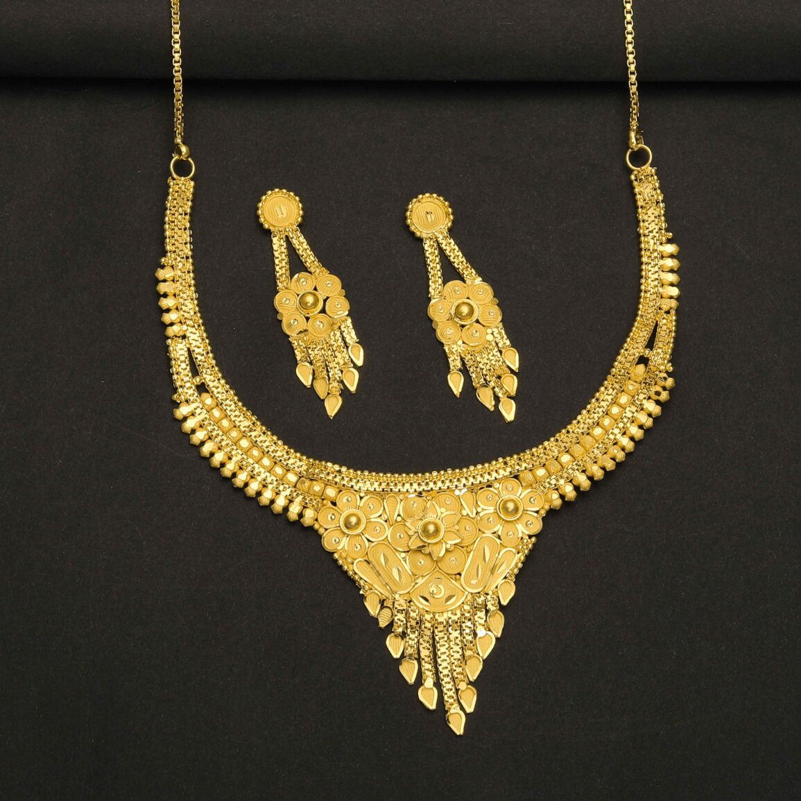 Bombay design 24k gold plated necklace set