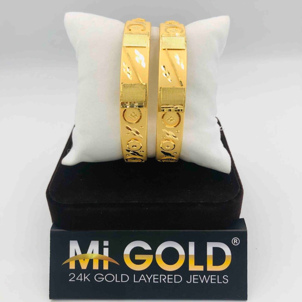 Gold-Tone Engraved Bangles